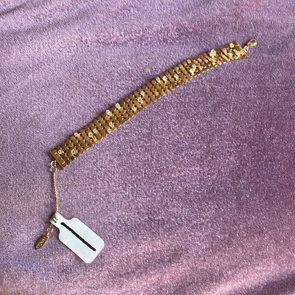 Anthropologie Gold Mesh Bracelet with - Picture 3 of 6